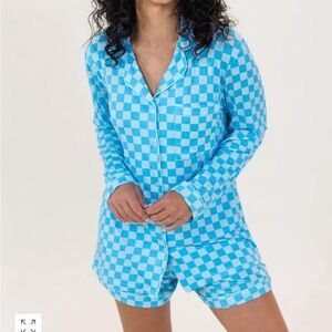 In my Sundays Mallory Ervin blue checkered pajamas NWT women’s 2xl XXL